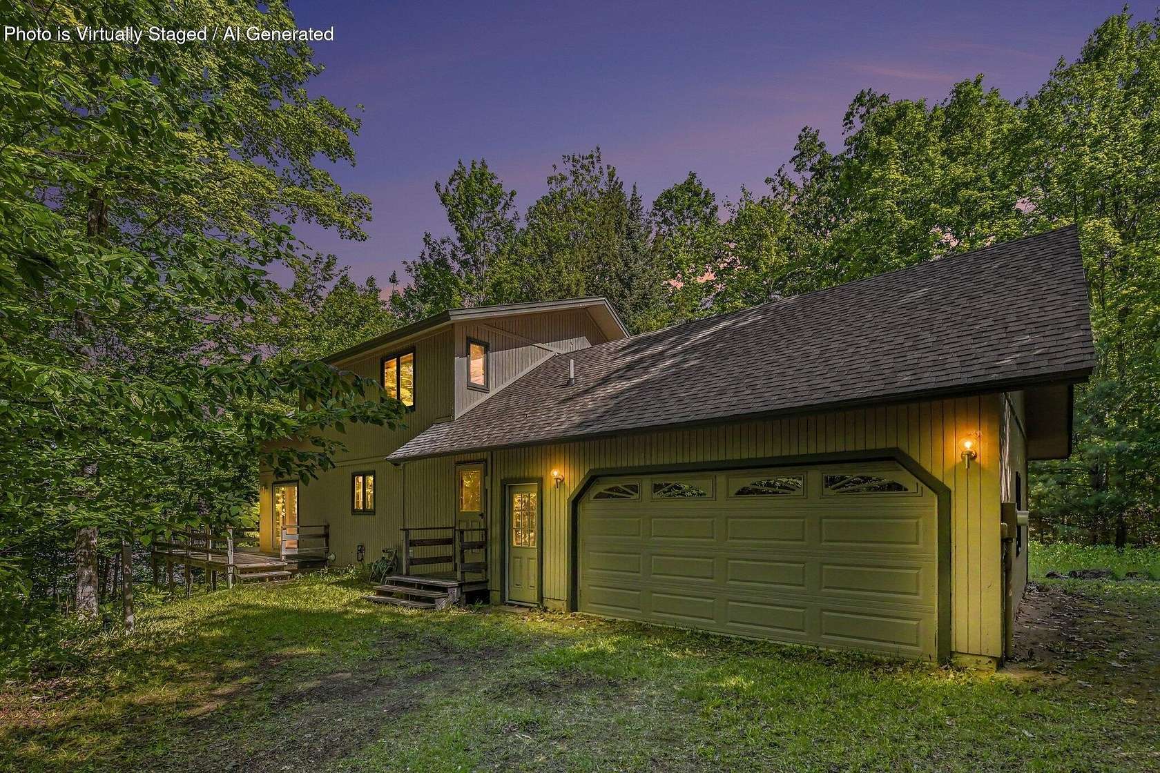 11.4 Acres of Recreational Land with Home for Sale in Indian River, Michigan