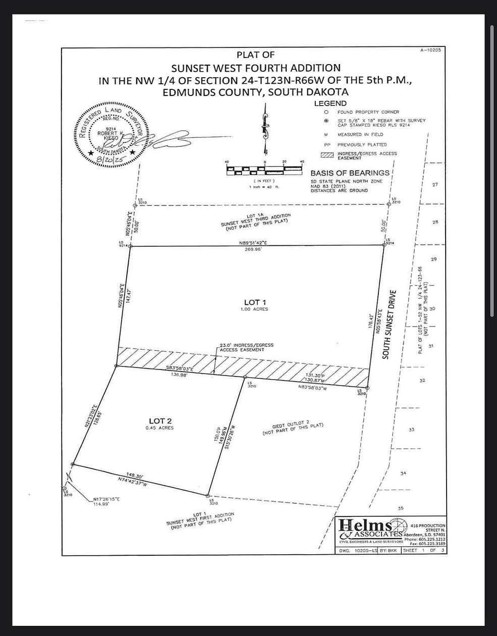 1.45 Acres of Land for Sale in Mina, South Dakota