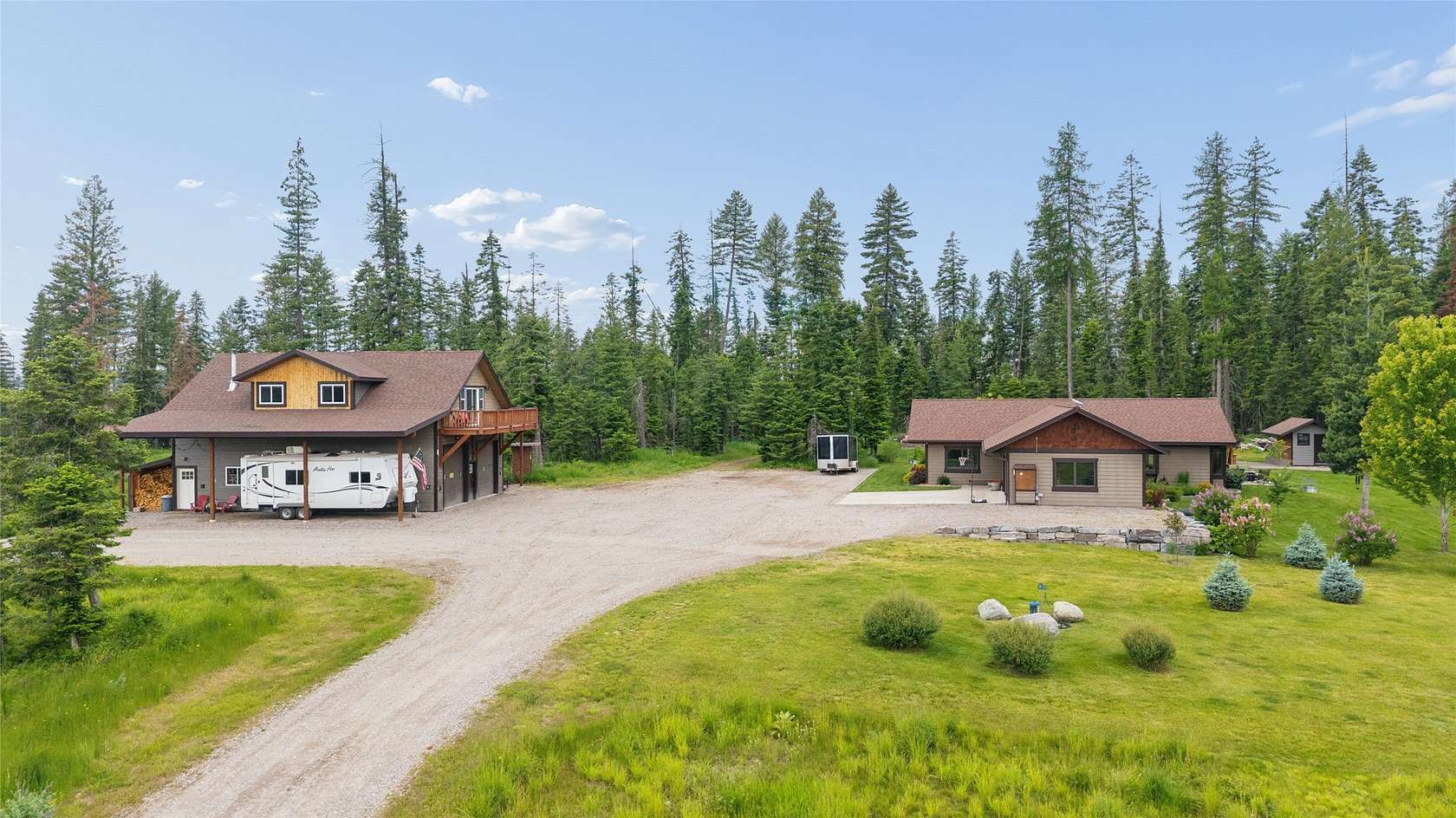 5.24 Acres of Land with Home for Sale in Bigfork, Montana