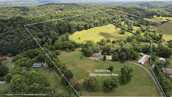 44.6 Acres of Agricultural Land with Home for Auction in Cleveland, Tennessee