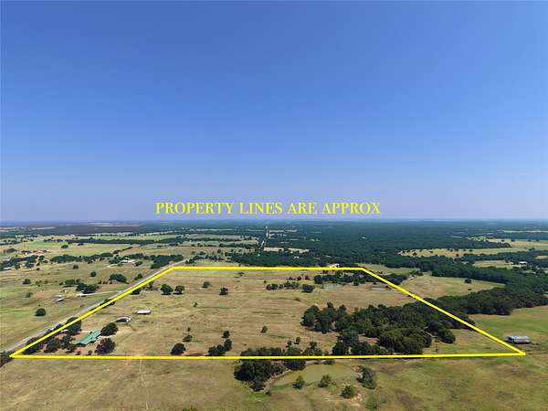 44.5 Acres of Agricultural Land with Home for Sale in Nocona, Texas