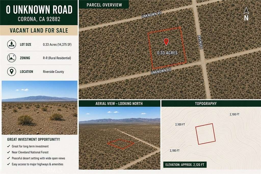 0.33 Acres of Residential Land for Sale in Corona, California