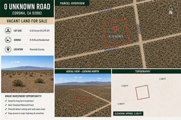 0.33 Acres of Residential Land for Sale in Corona, California