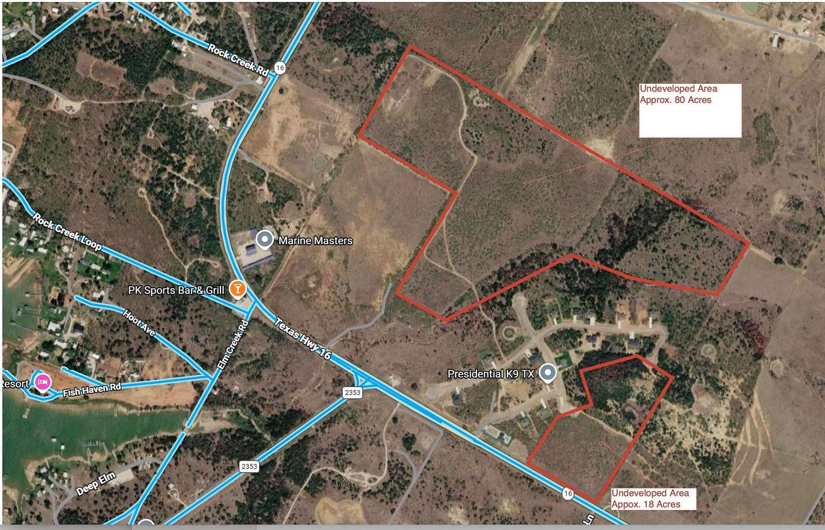 80 Acres of Recreational & Residential Land for Sale in Graford, Texas