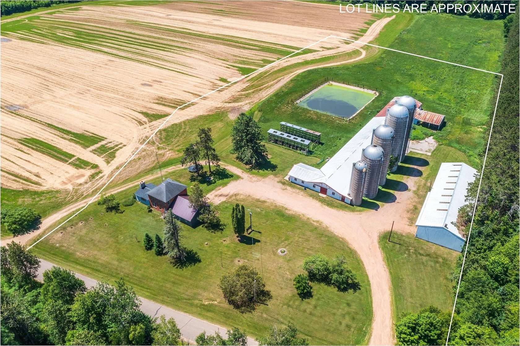5.76 Acres of Land with Home for Sale in Birnamwood, Wisconsin