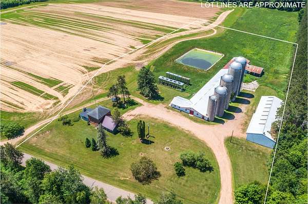 5.76 Acres of Land with Home for Sale in Birnamwood, Wisconsin