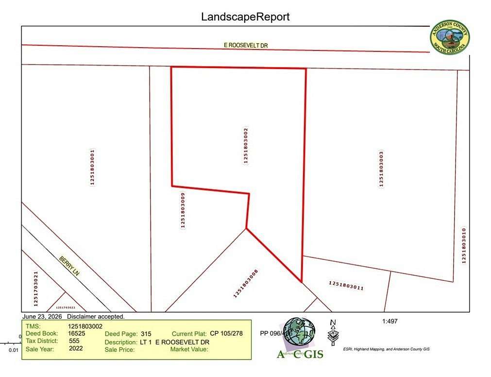 0.41 Acres of Residential Land for Sale in Anderson, South Carolina