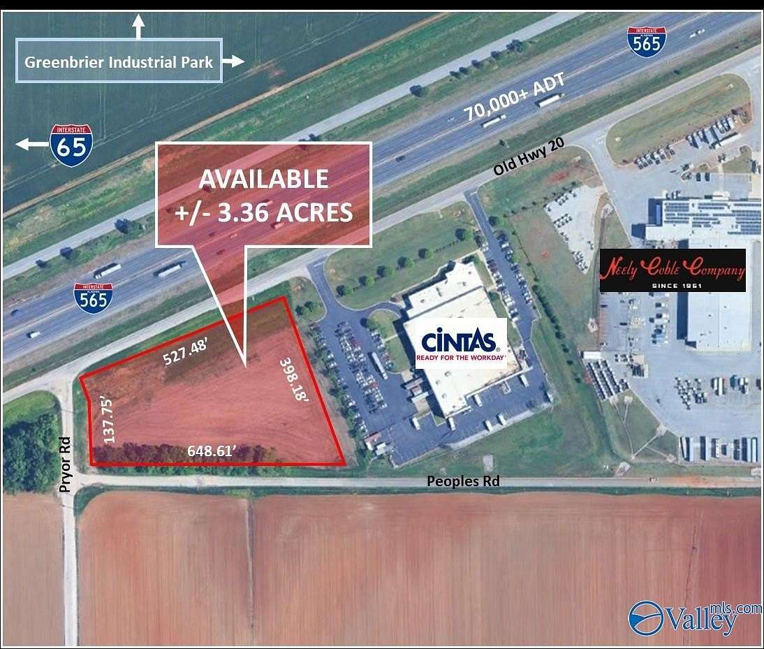 3.4 Acres of Commercial Land for Sale in Huntsville, Alabama