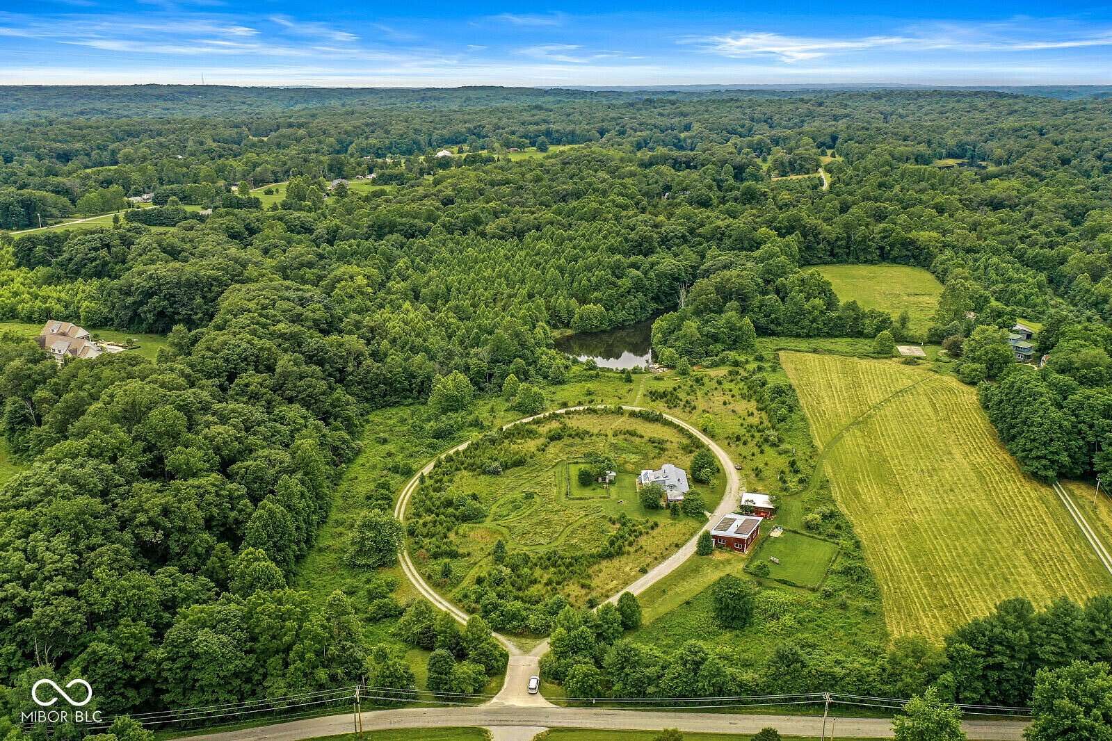 19.8 Acres of Land with Home for Sale in Columbus, Indiana