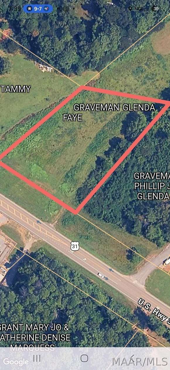 3.9 Acres of Land for Sale in Verbena, Alabama