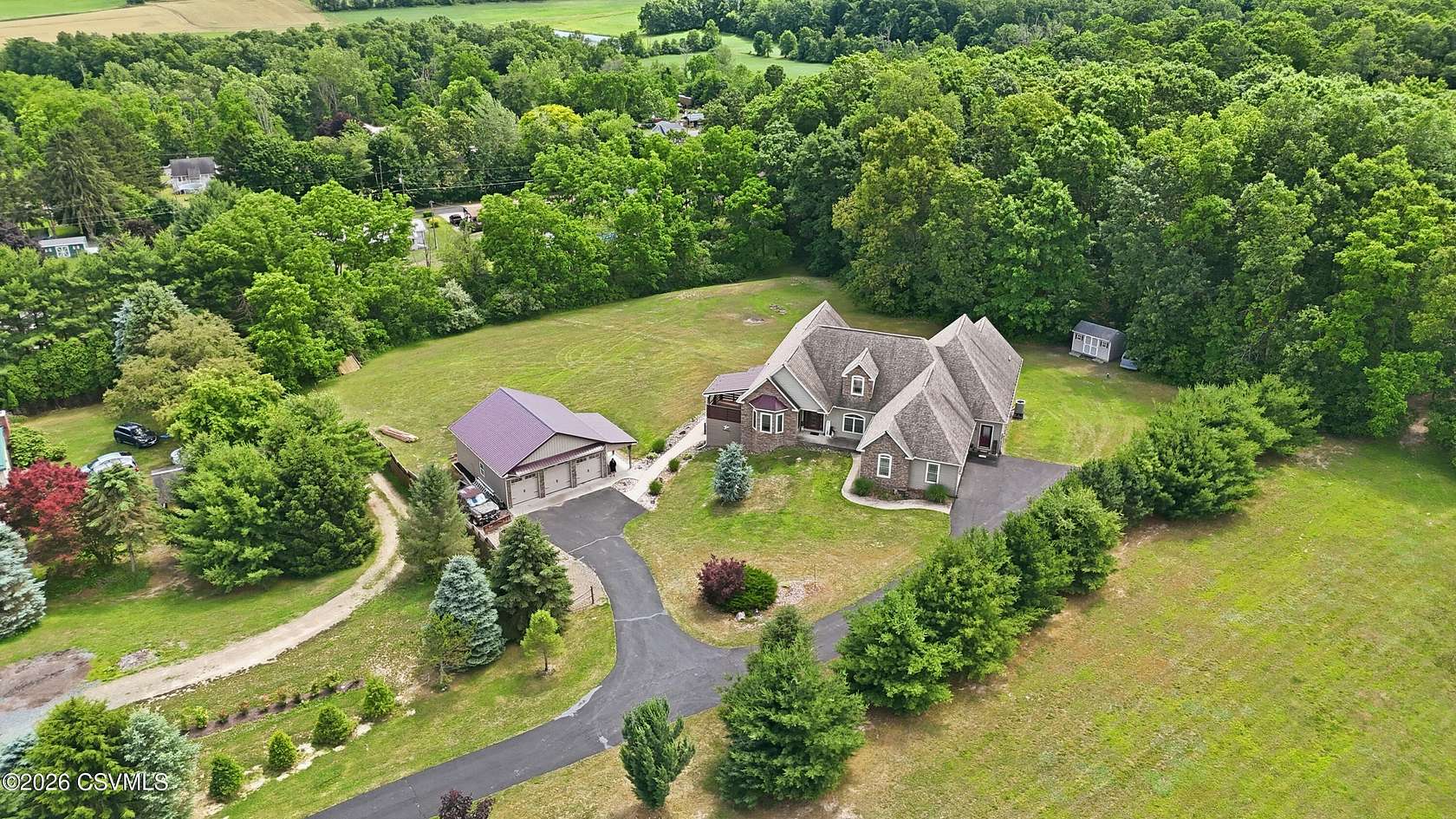 3.58 Acres of Land with Home for Sale in Paxinos, Pennsylvania