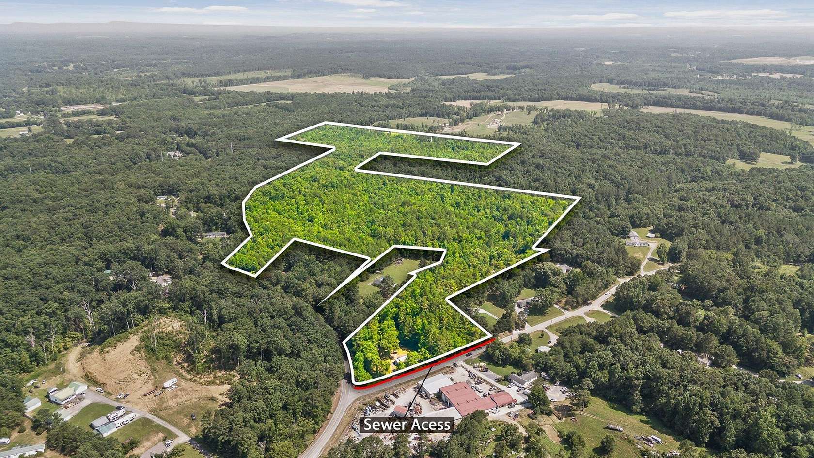 61 Acres of Agricultural Land with Home for Sale in Dalton, Georgia