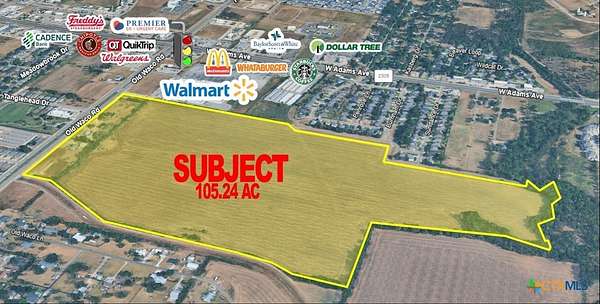 105 Acres of Land for Sale in Temple, Texas