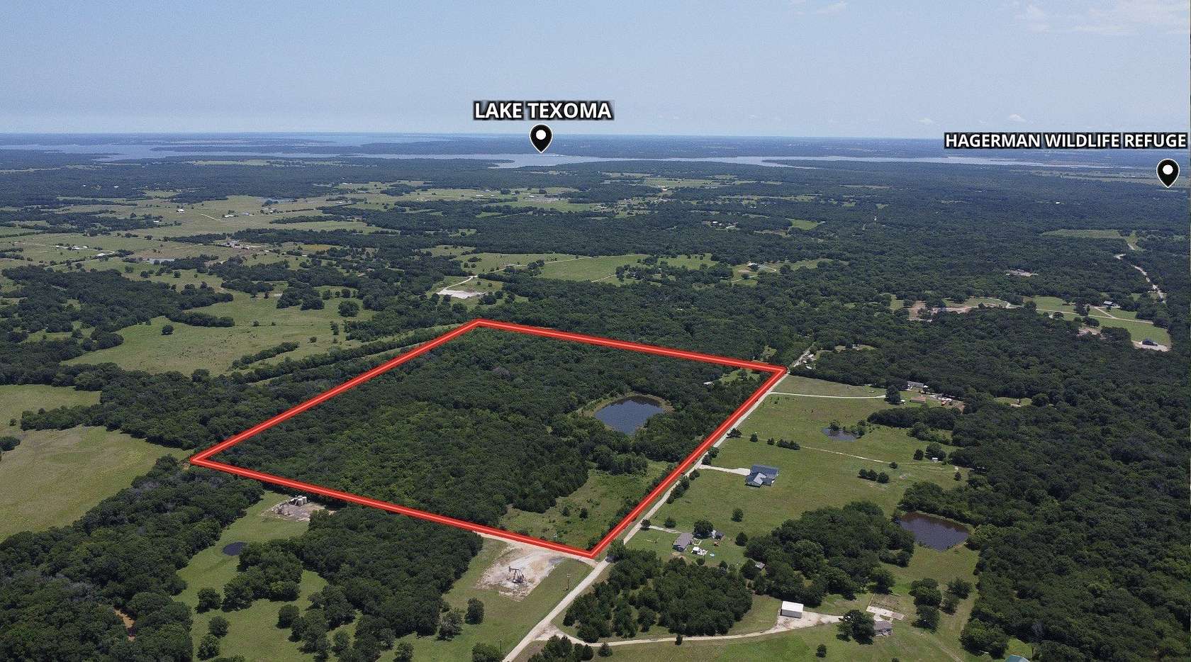 39.2 Acres of Recreational & Residential Land for Sale in Whitesboro, Texas