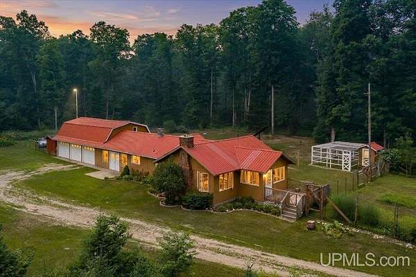 43 Acres of Land with Home for Sale in Rapid River, Michigan