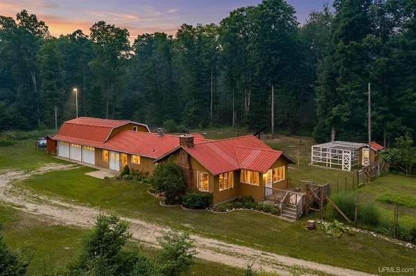 43 Acres of Land with Home for Sale in Rapid River, Michigan