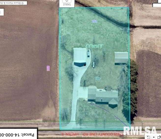 1.79 Acres of Land with Home for Sale in Virden, Illinois
