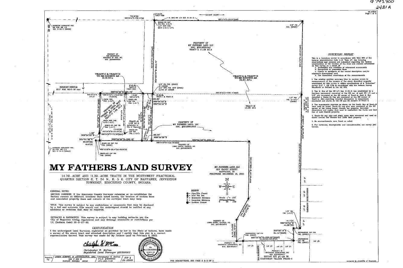 24.8 Acres of Land for Sale in Nappanee, Indiana