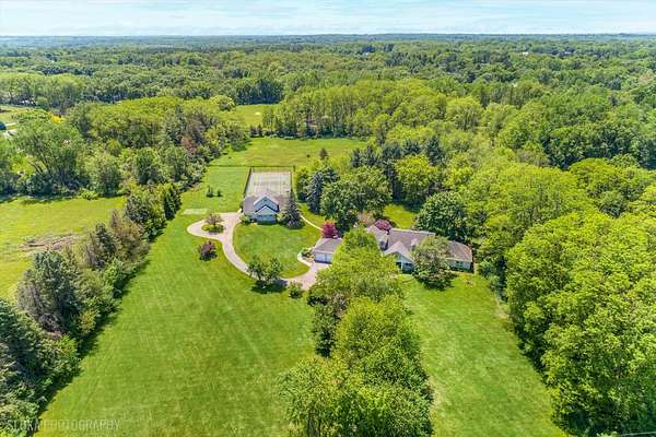 7.33 Acres of Land with Home for Sale in Barrington Hills, Illinois