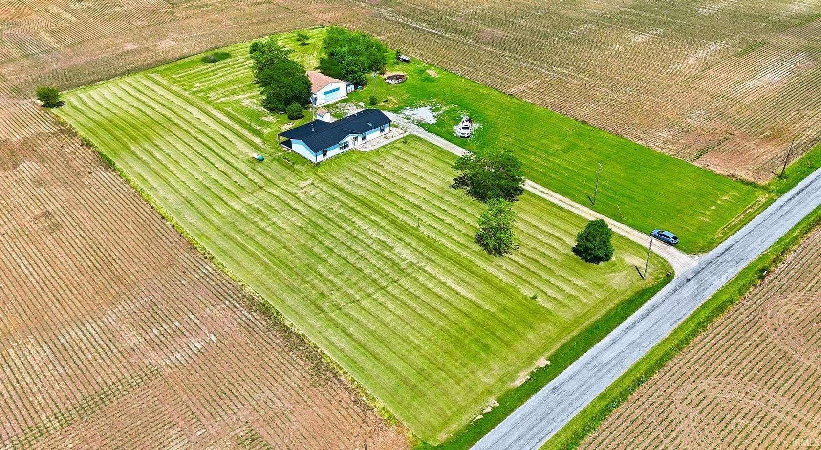 3 Acres of Land with Home for Sale in Monroeville, Indiana
