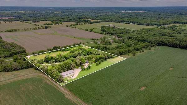 10 Acres of Recreational Land with Home for Sale in Freeman, Missouri