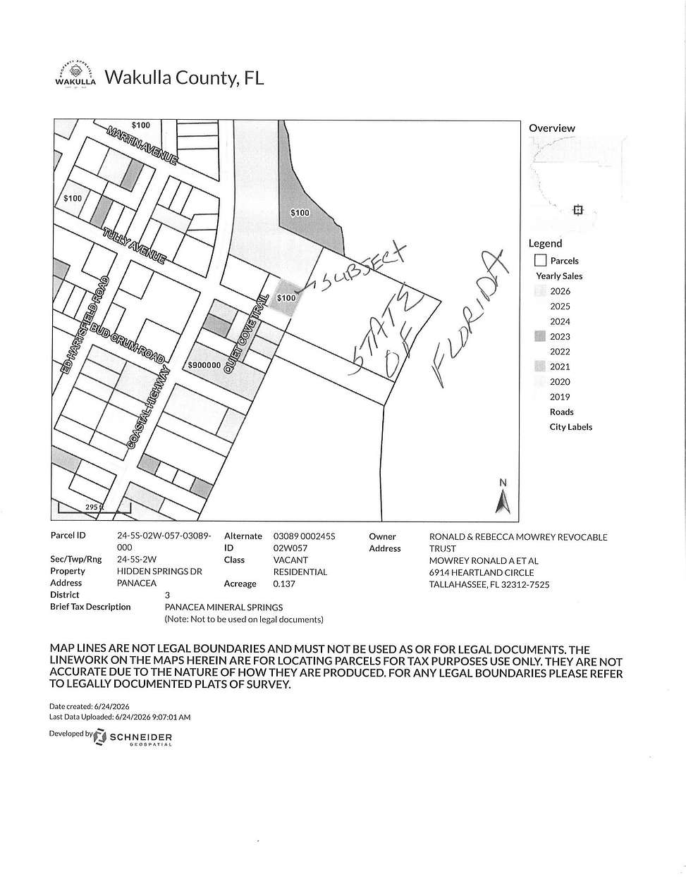 0.38 Acres of Land for Sale in Panacea, Florida