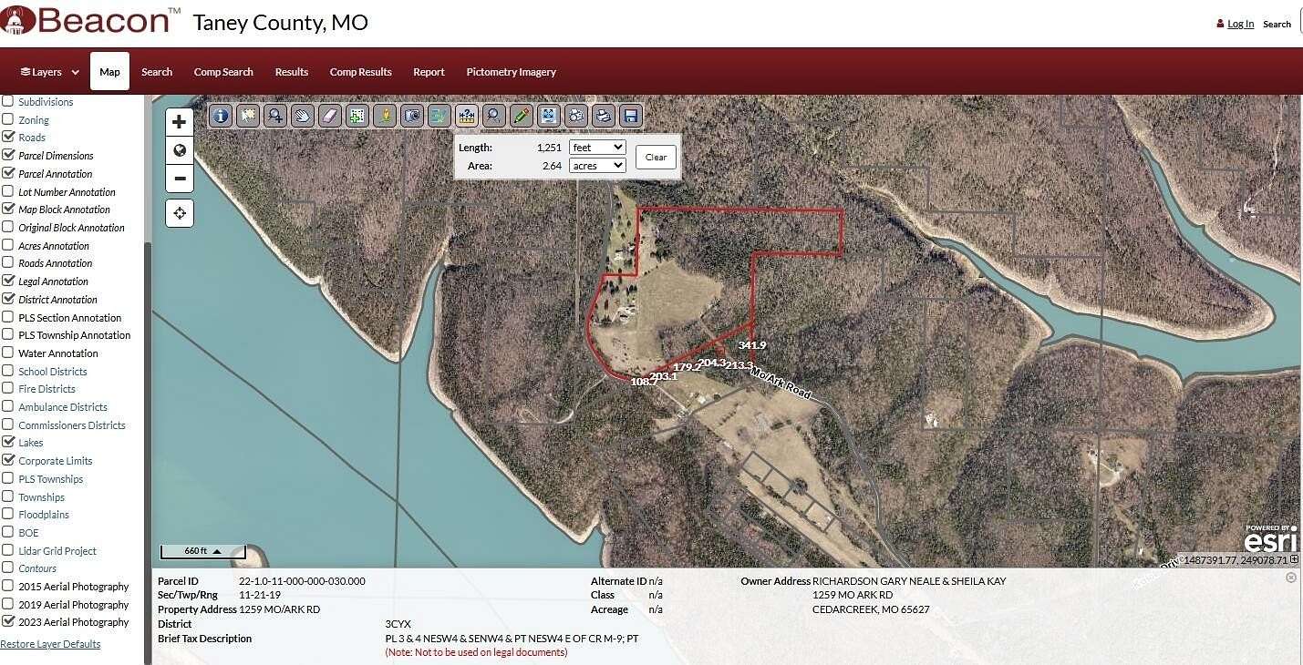 2.5 Acres of Land for Sale in Cedarcreek, Missouri