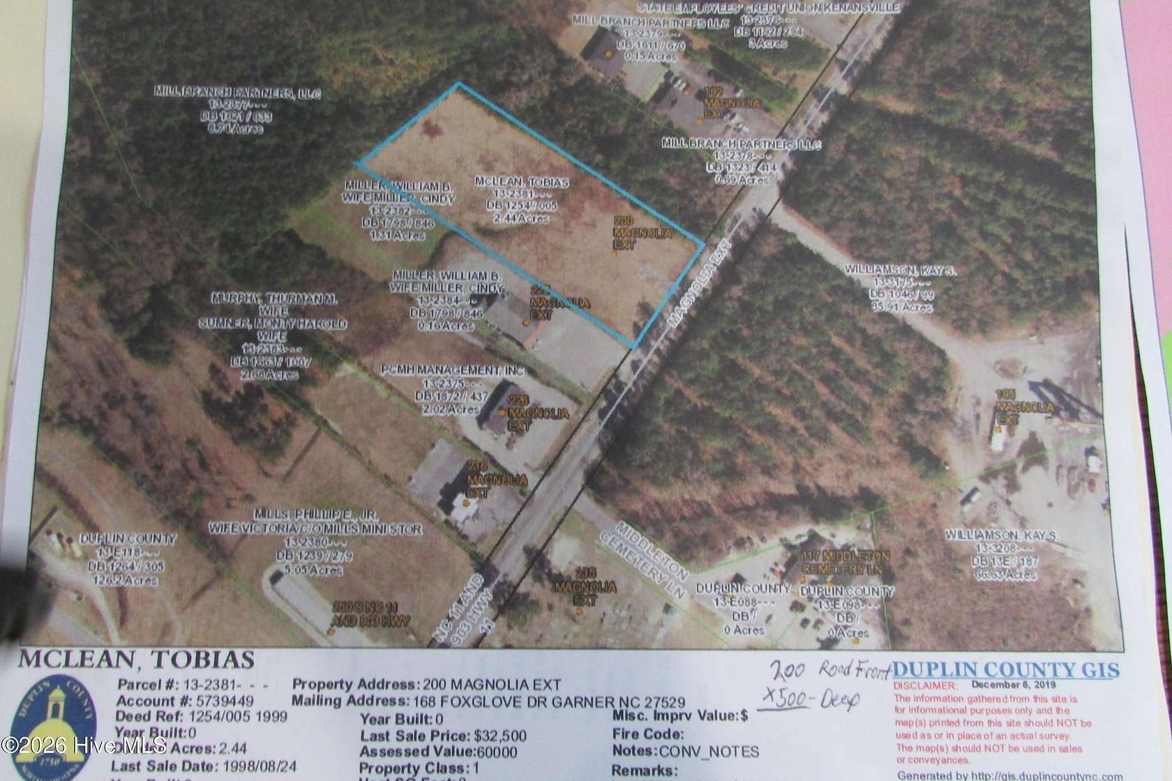 2.44 Acres of Commercial Land for Sale in Kenansville, North Carolina