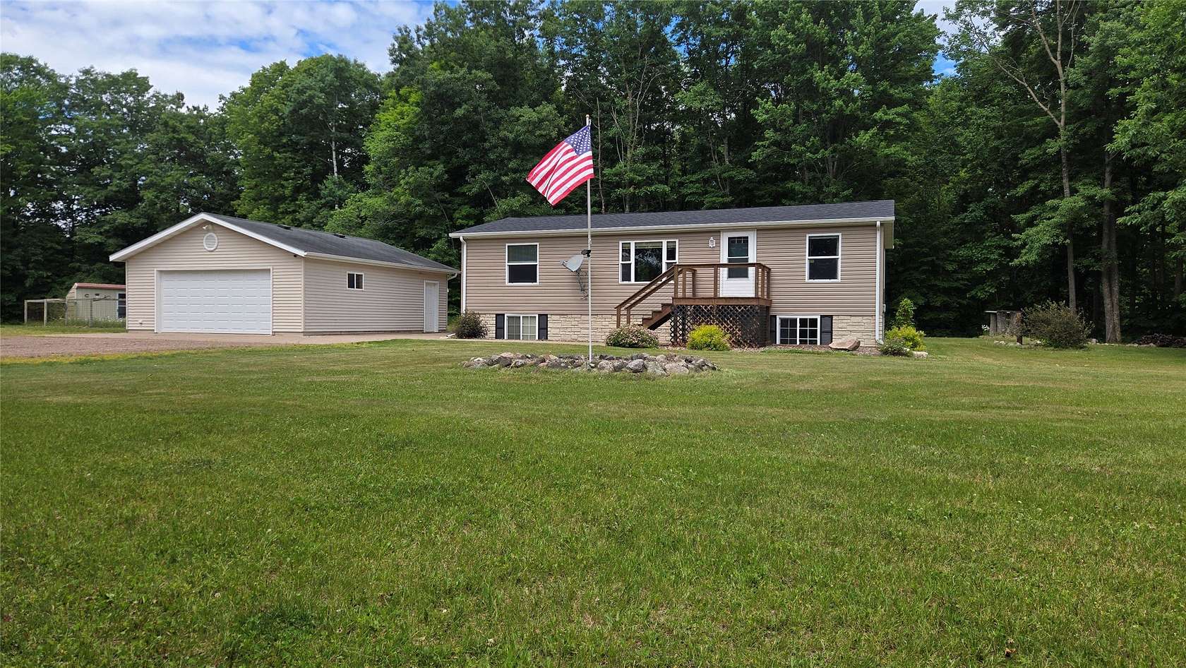 30 Acres of Recreational Land with Home for Sale in Bruce, Wisconsin