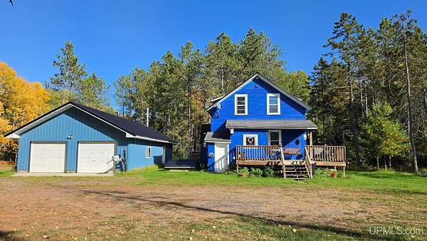 40 Acres of Recreational Land with Home for Sale in Bruce Crossing, Michigan