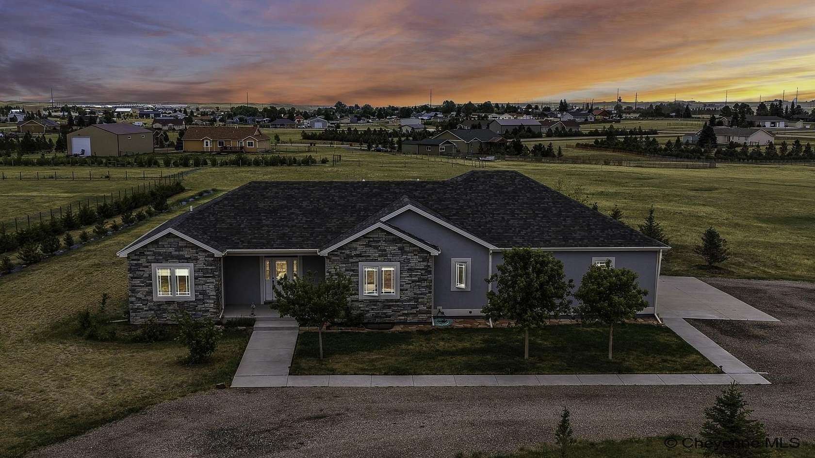 2.57 Acres of Land with Home for Sale in Cheyenne, Wyoming