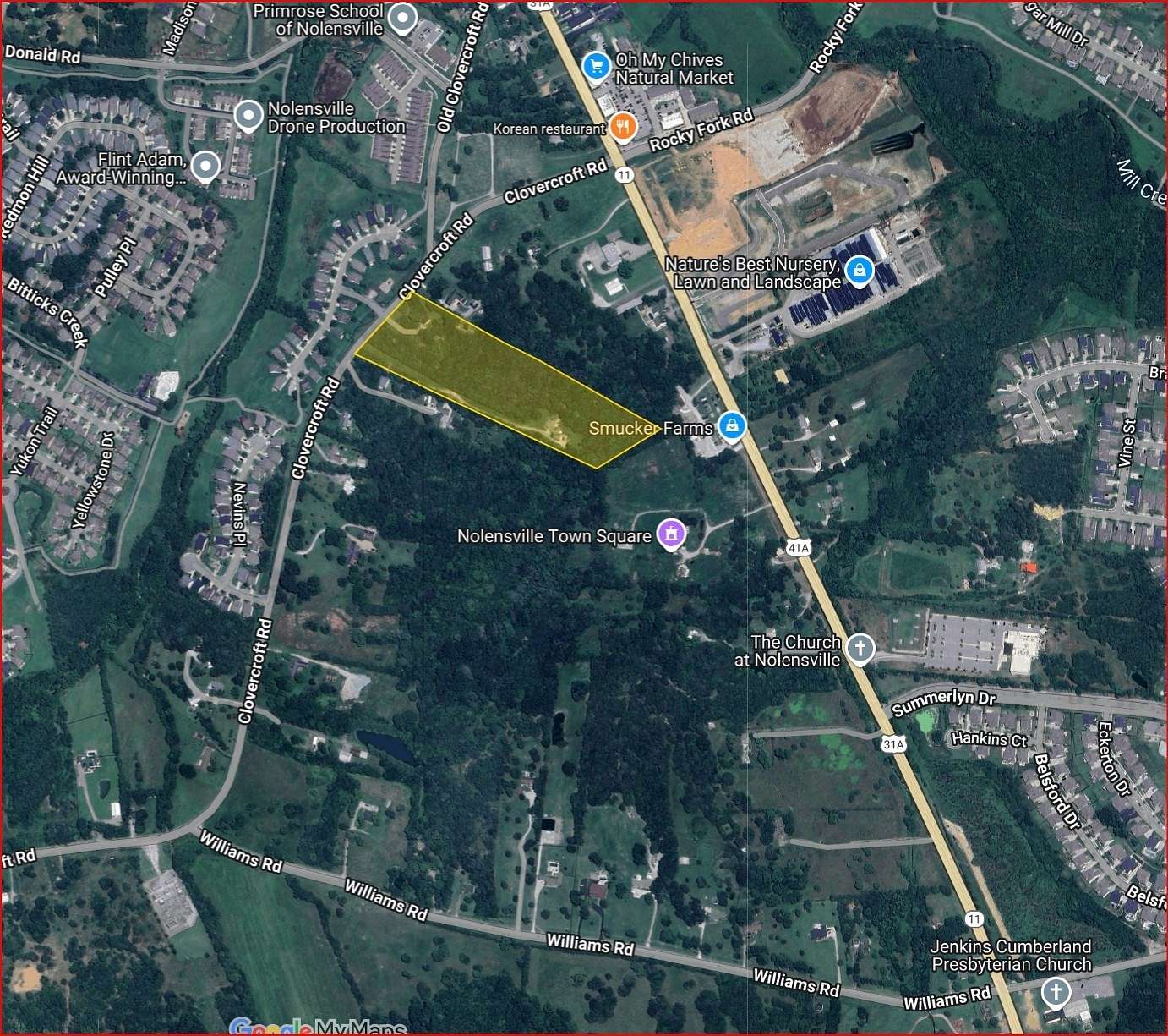 6 Acres of Improved Mixed-Use Land for Sale in Nolensville, Tennessee