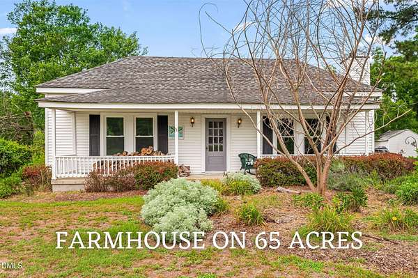 65.5 Acres of Land with Home for Sale in Rocky Mount, North Carolina