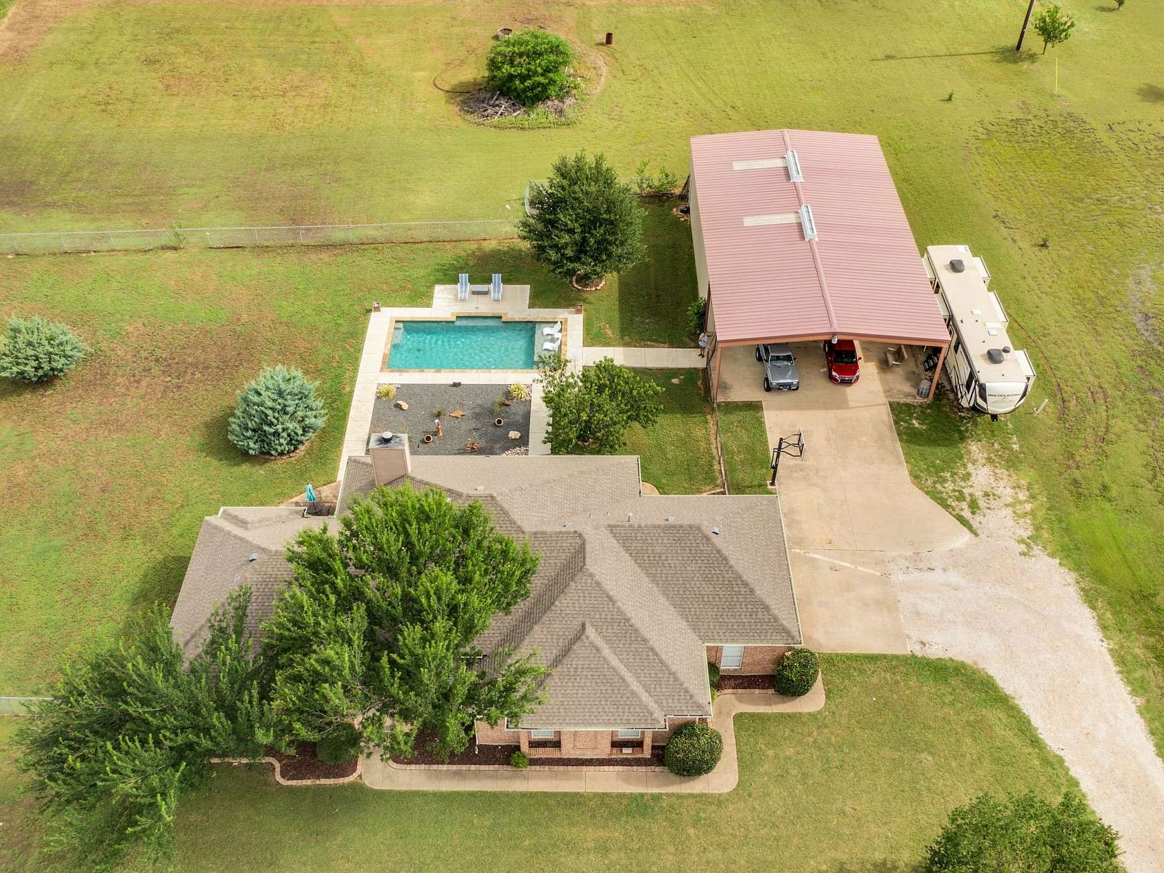 7.78 Acres of Land with Home for Sale in Midlothian, Texas