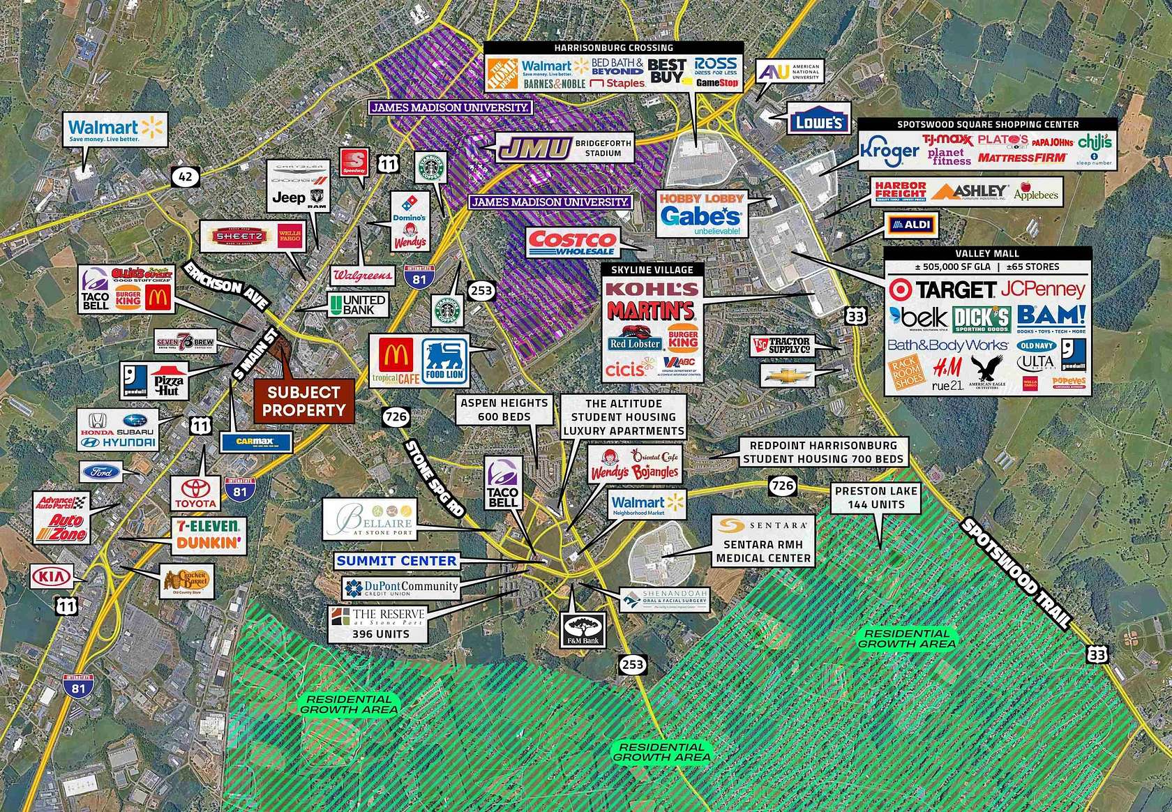 9 Acres of Mixed-Use Land for Sale in Harrisonburg, Virginia