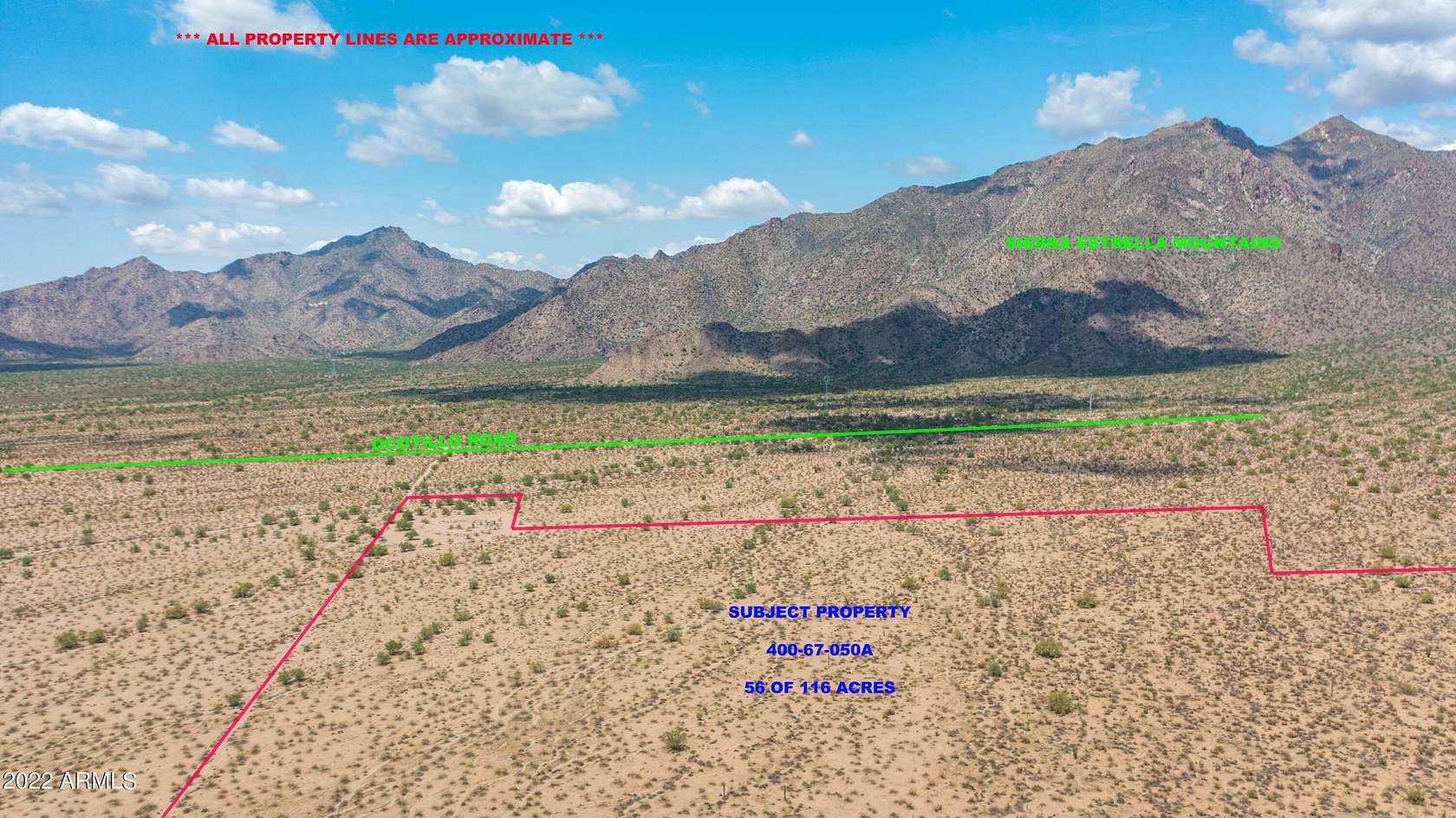 116 Acres of Recreational Land for Sale in Goodyear, Arizona
