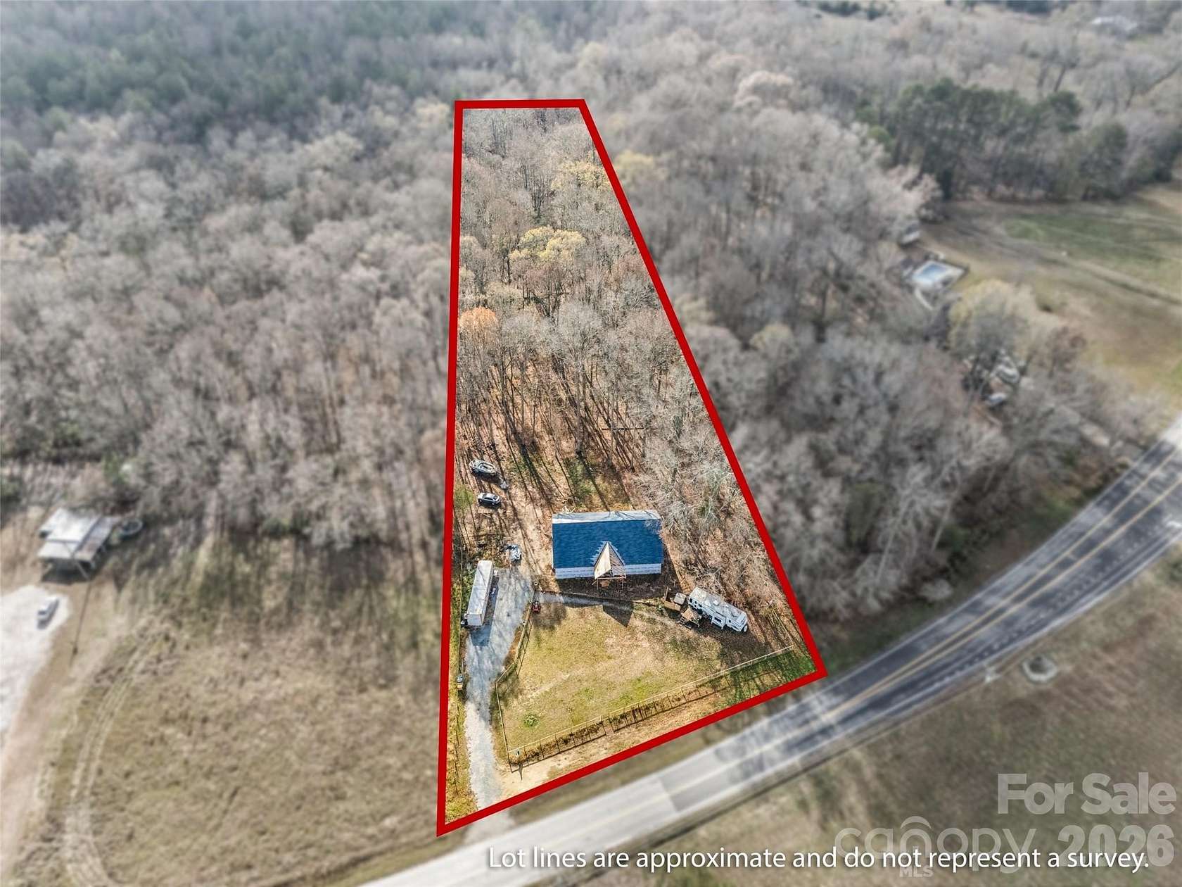 2.5 Acres of Land with Home for Sale in York, South Carolina