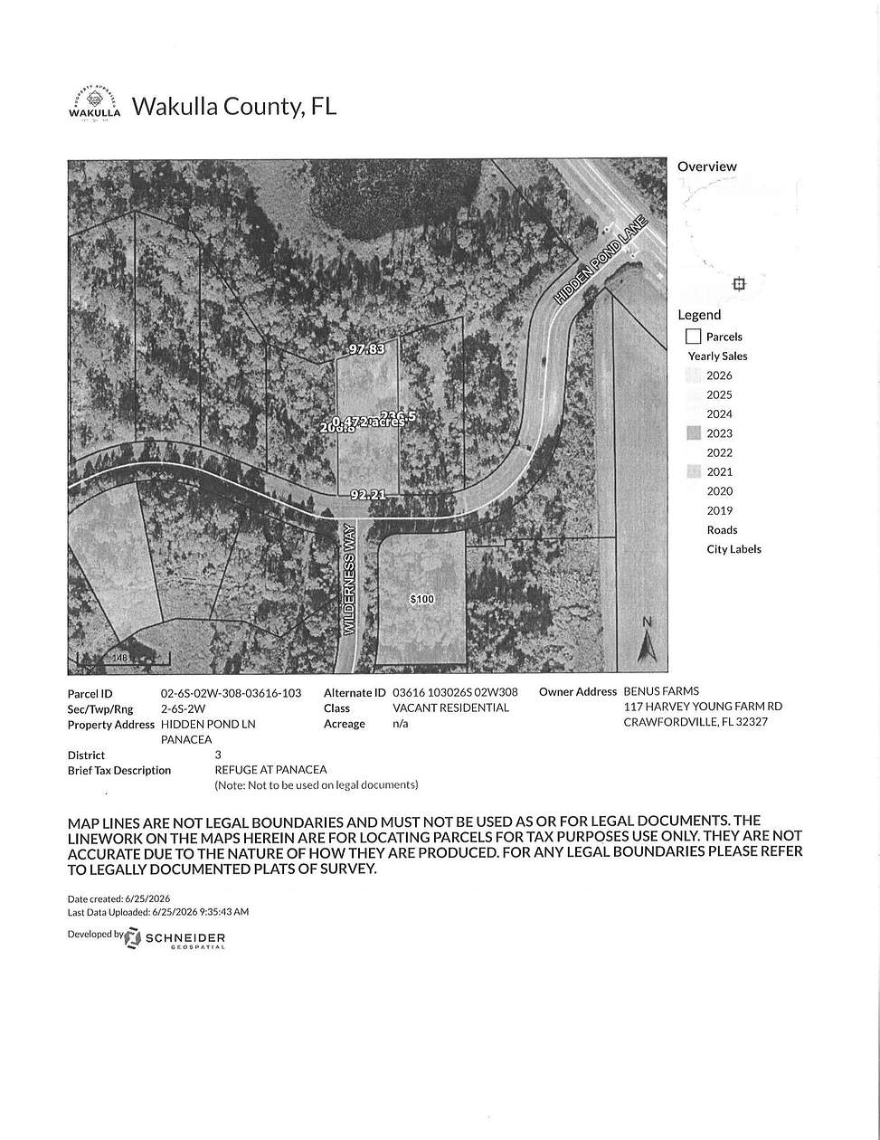 0.48 Acres of Residential Land for Sale in Panacea, Florida