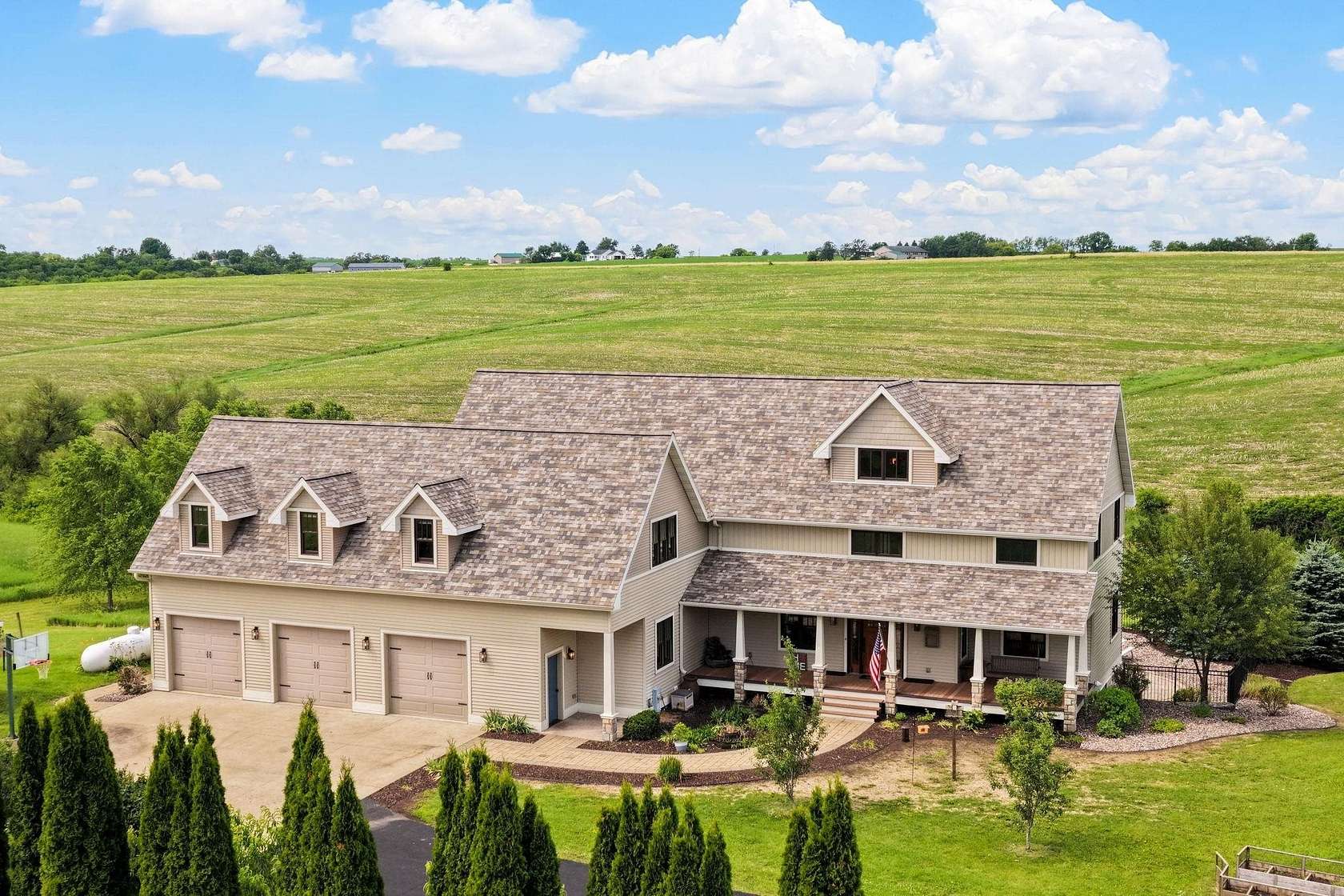 4.7 Acres of Land with Home for Sale in New Glarus, Wisconsin