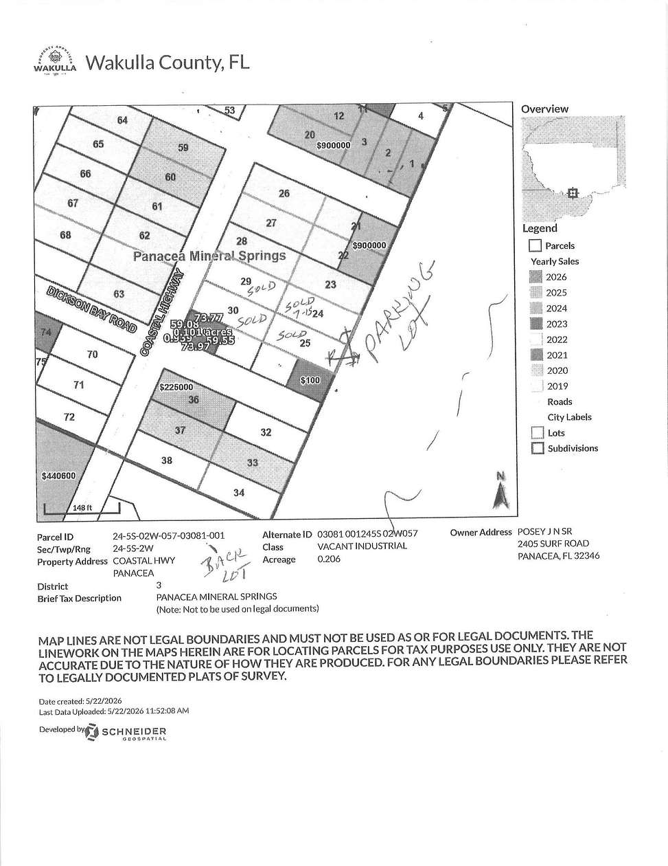 0.1 Acres of Commercial Land for Sale in Panacea, Florida