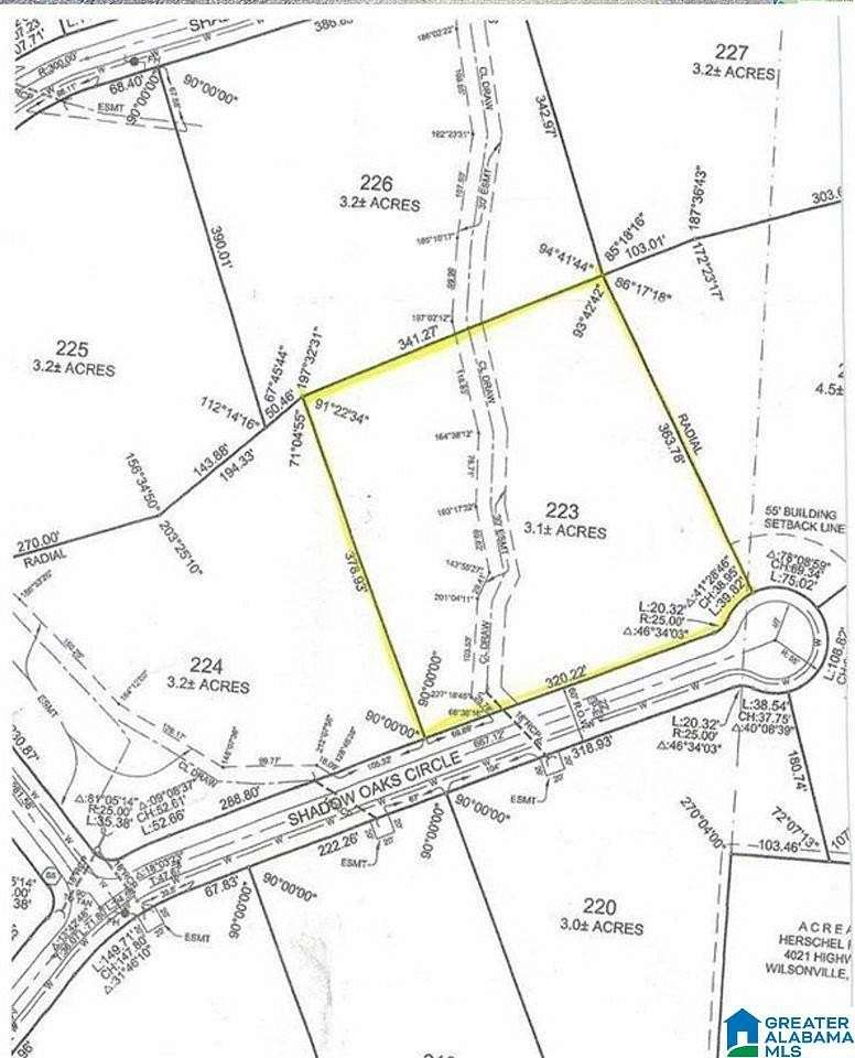 3.1 Acres of Residential Land for Sale in Wilsonville, Alabama