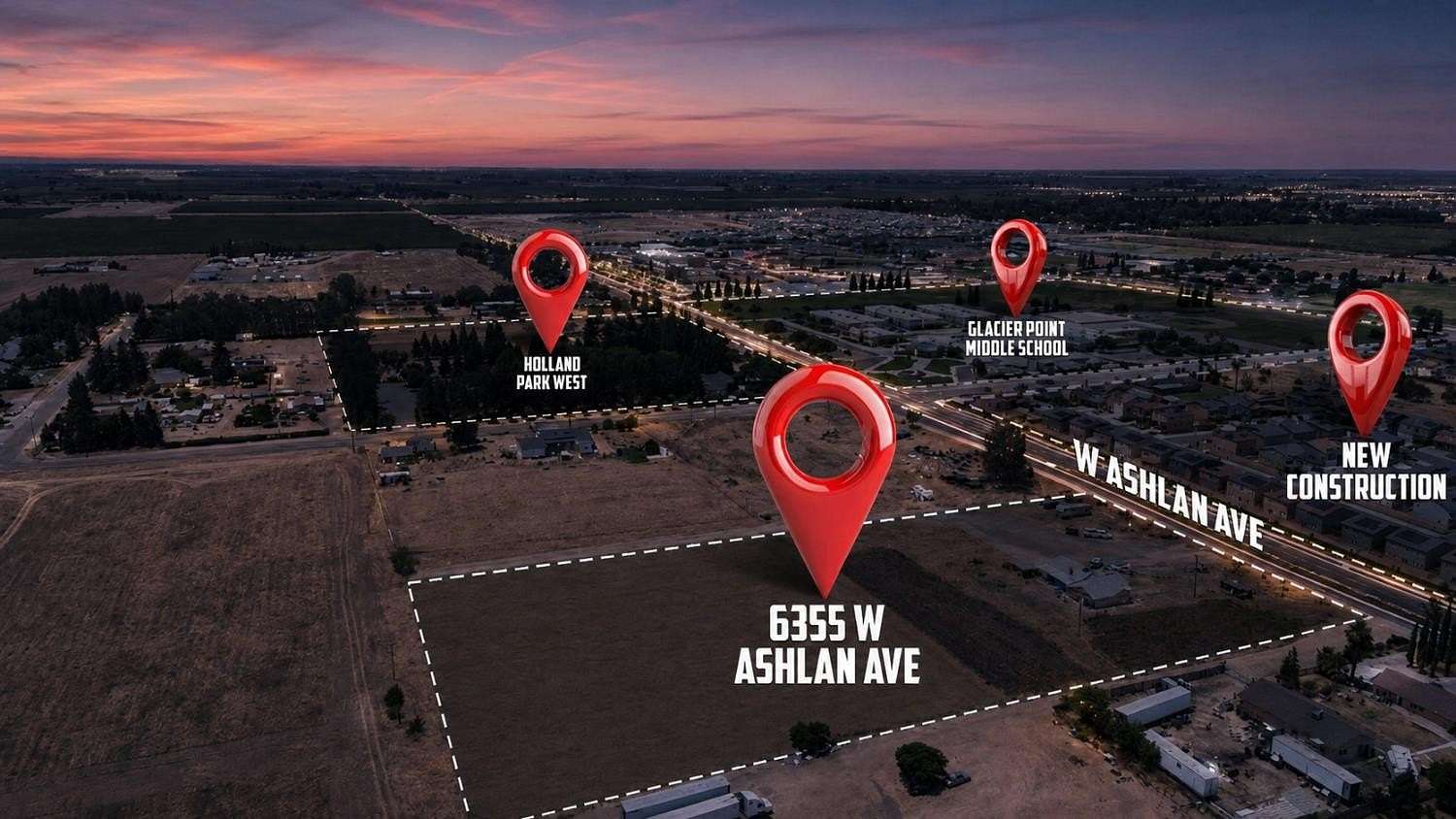 6 Acres of Land with Home for Sale in Fresno, California