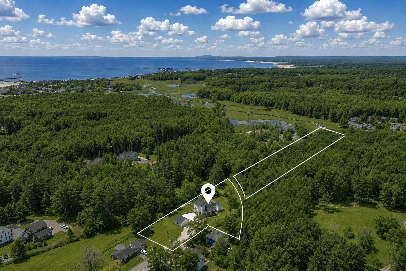 2.25 Acres of Land with Home for Sale in Kennebunk, Maine