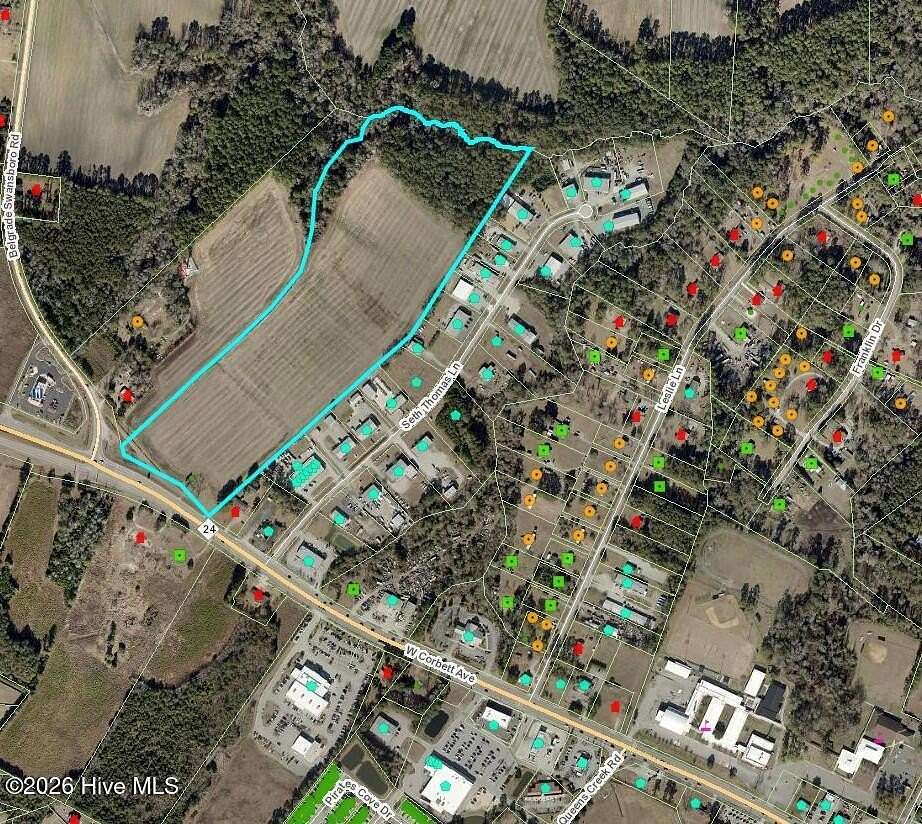 30.3 Acres of Mixed-Use Land for Sale in Swansboro, North Carolina