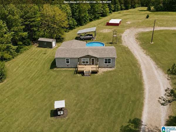 24.7 Acres of Land with Home for Sale in Piedmont, Alabama