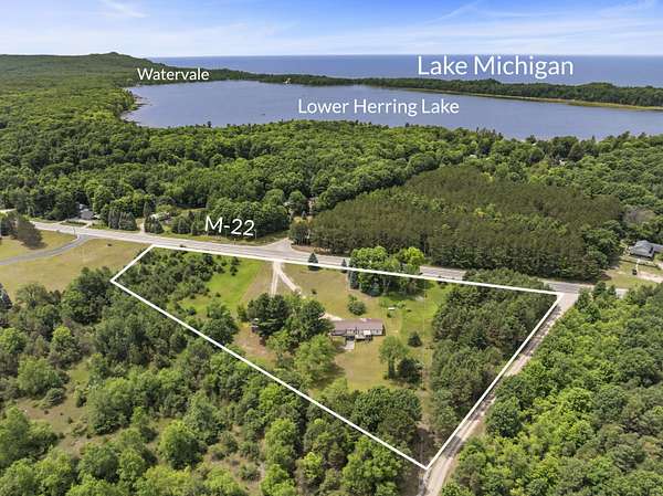 6.53 Acres of Land with Home for Sale in Frankfort, Michigan