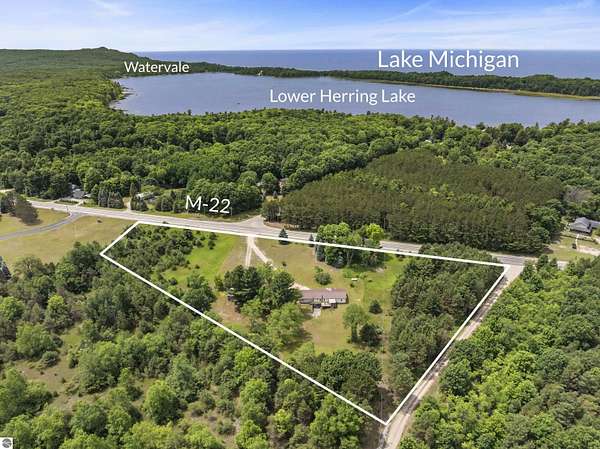 6.53 Acres of Land with Home for Sale in Frankfort, Michigan