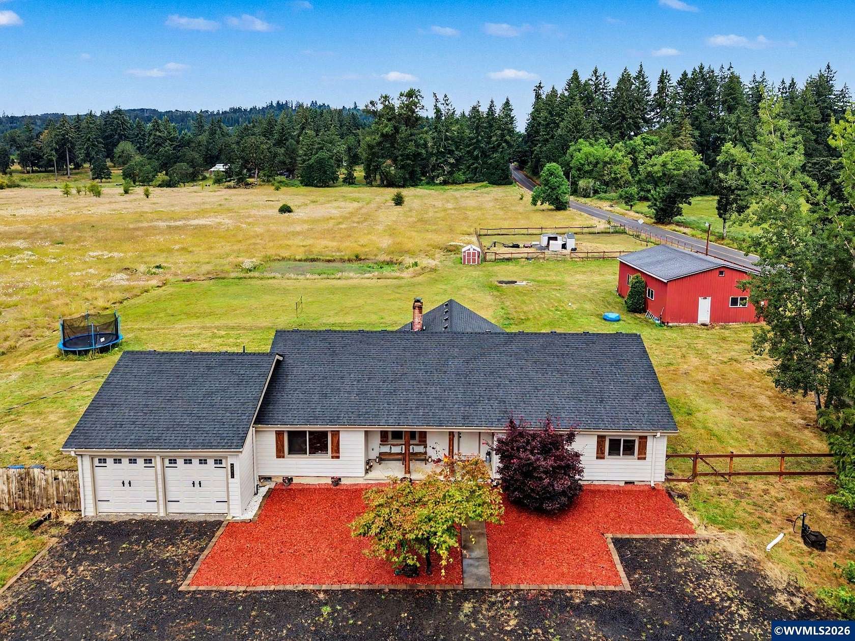 32.3 Acres of Agricultural Land with Home for Sale in Scio, Oregon
