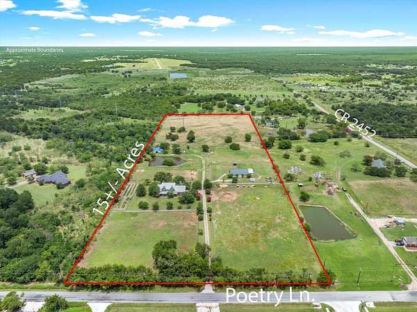 15 Acres of Land with Home for Sale in Royse City, Texas