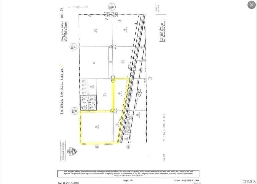 261 Acres of Agricultural Land for Sale in Daggett, California